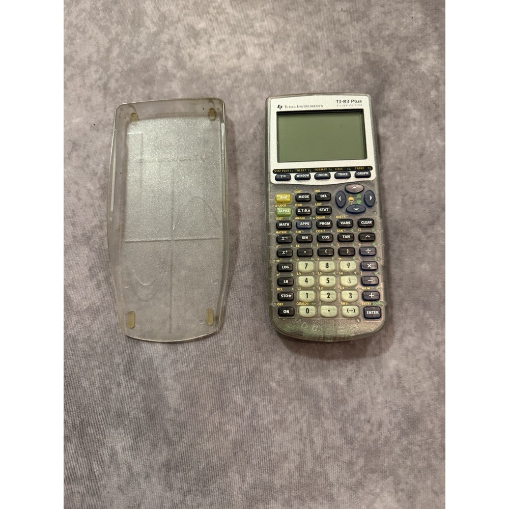 Texas Instruments TI-83 Plus Silver Edition Graphing Calculator, LCD, Case